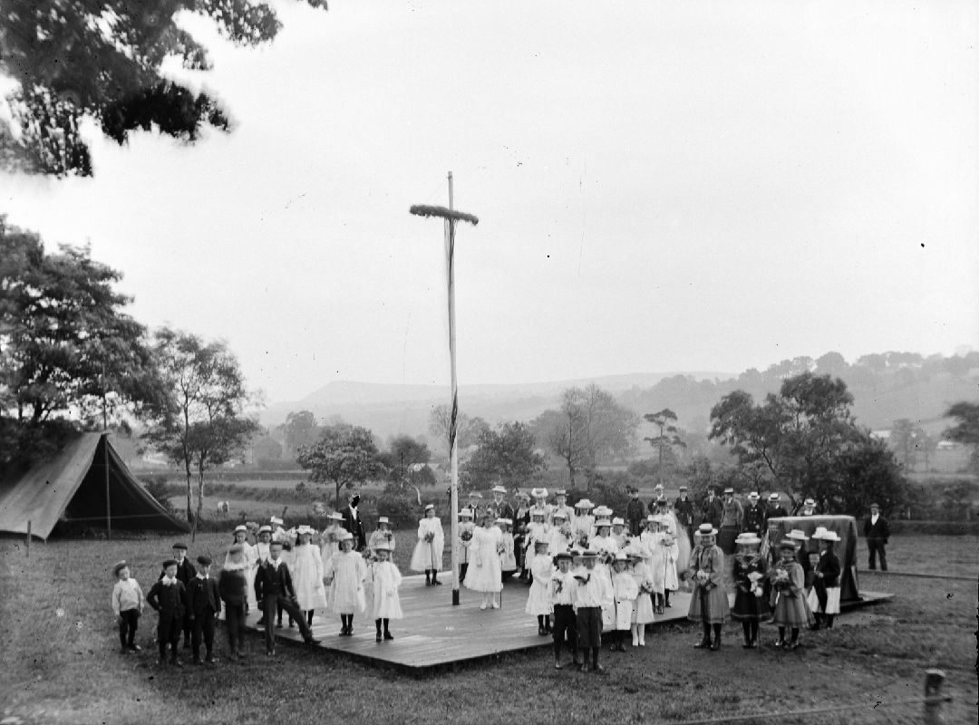 May Day Maypole - early 1900s, Cheshire, UK